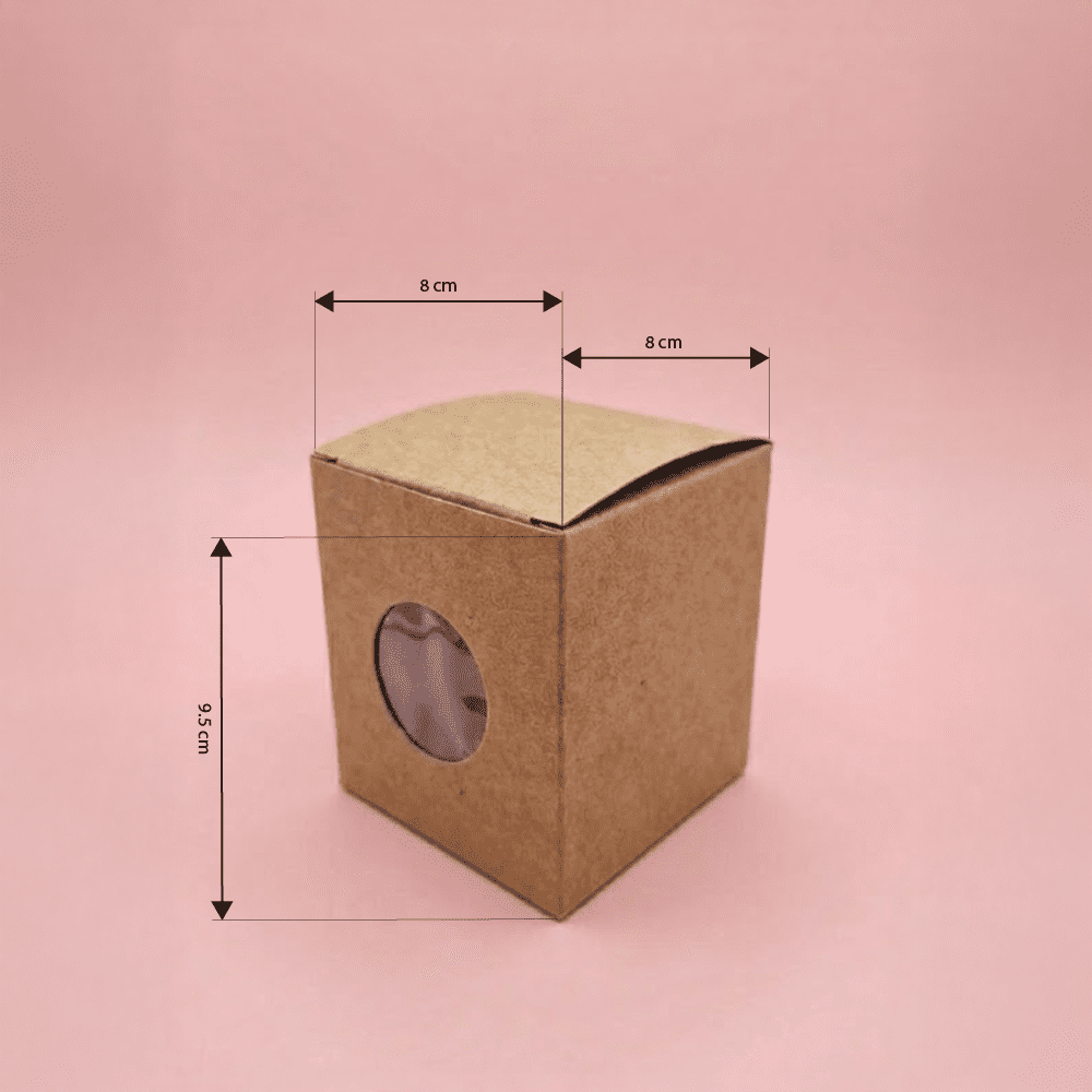 Large craft box with a window and dimensions