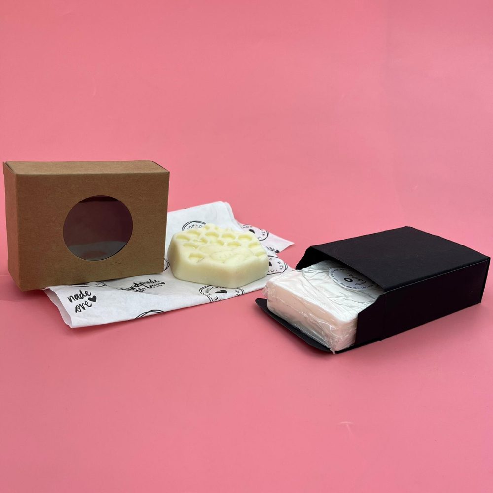 boxes with soap and lotion bar